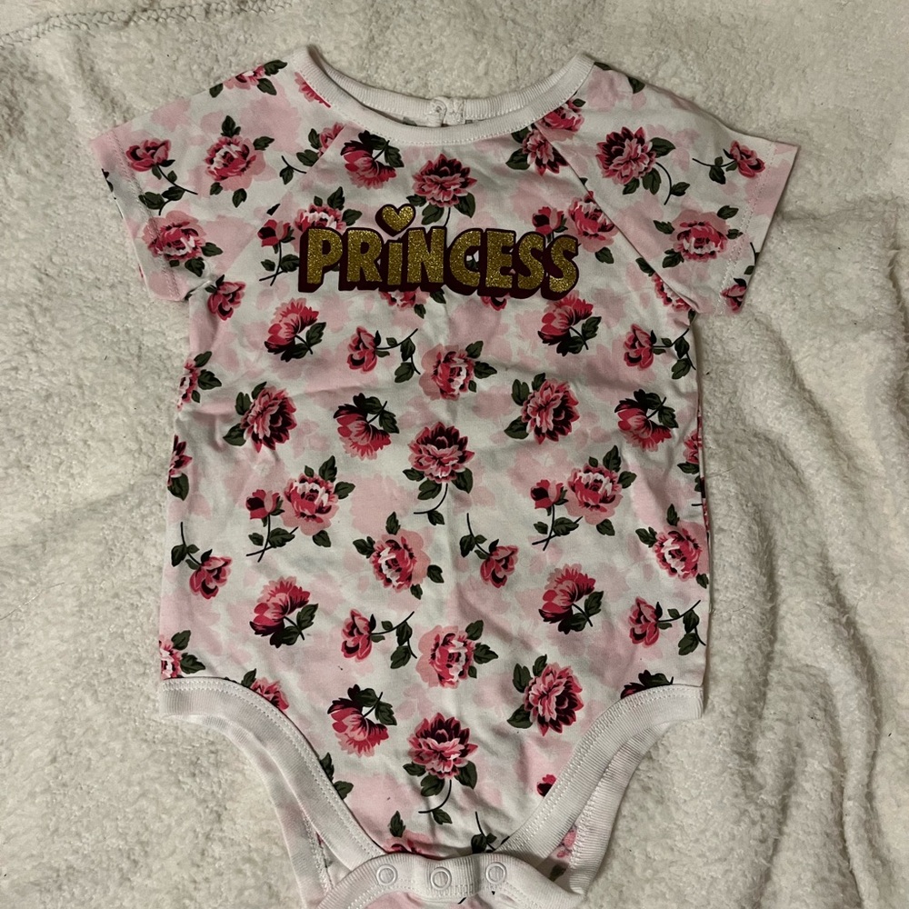 Garanimals Pink Floral Princess Bodysuit